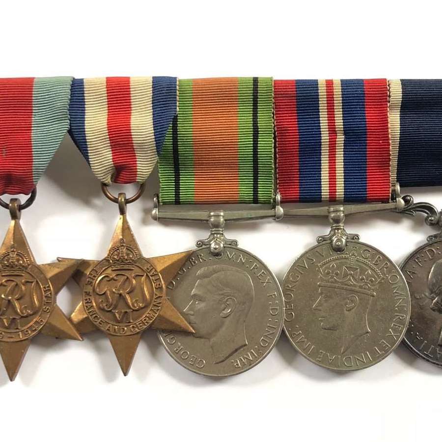 WW2 RAF Long Service Group of Five Medals.
