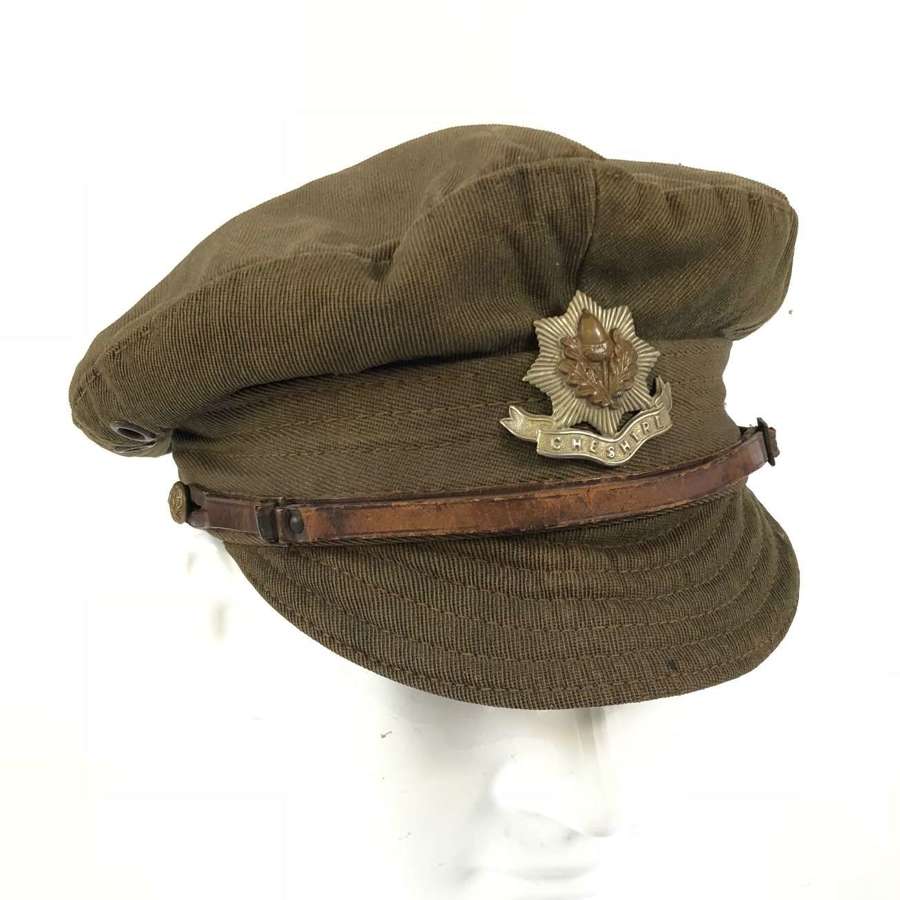 WW1 Cheshire Regiment Denim Trench Cap.