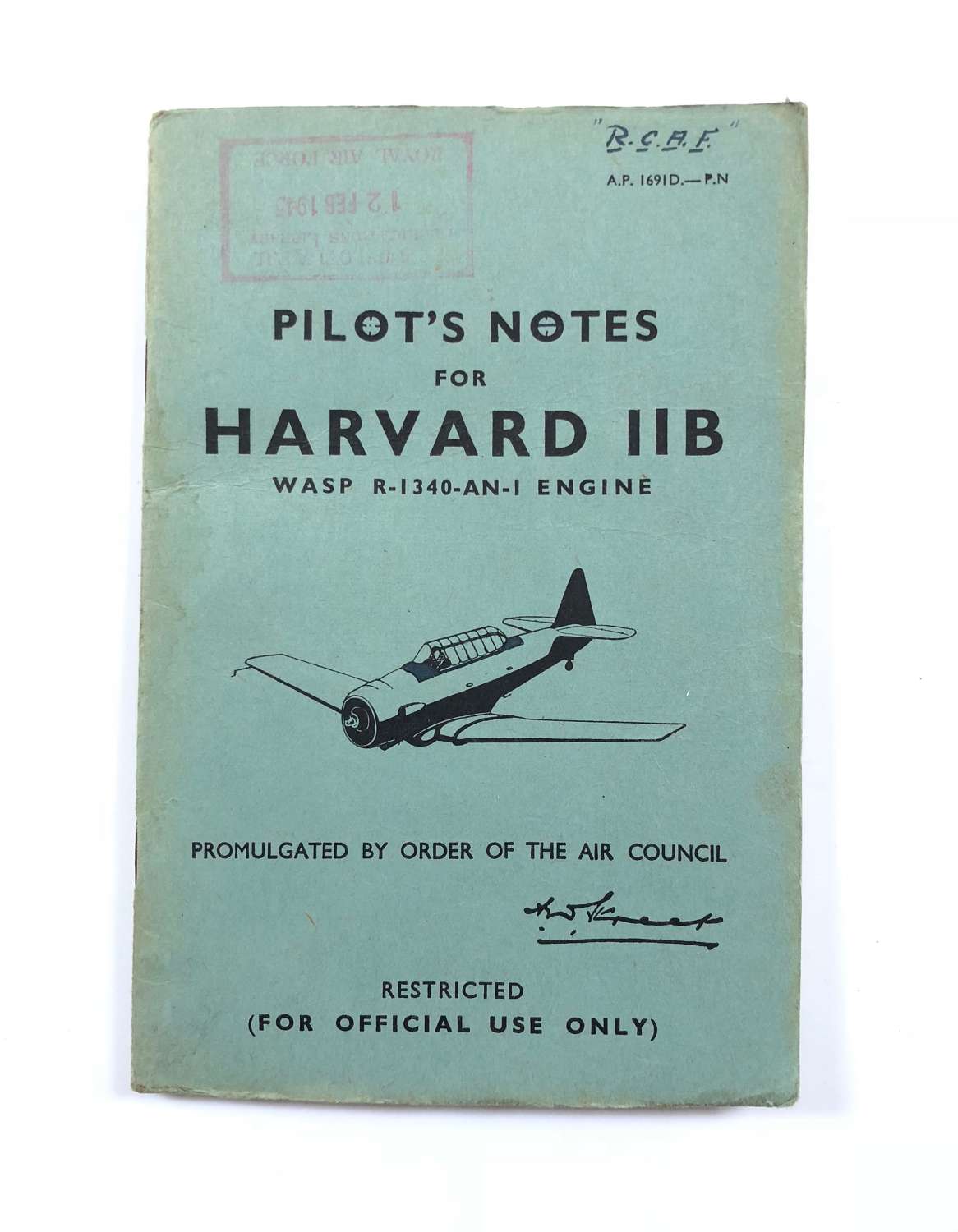 RAF WW2 Original Harvard IIB Pilot Notes.