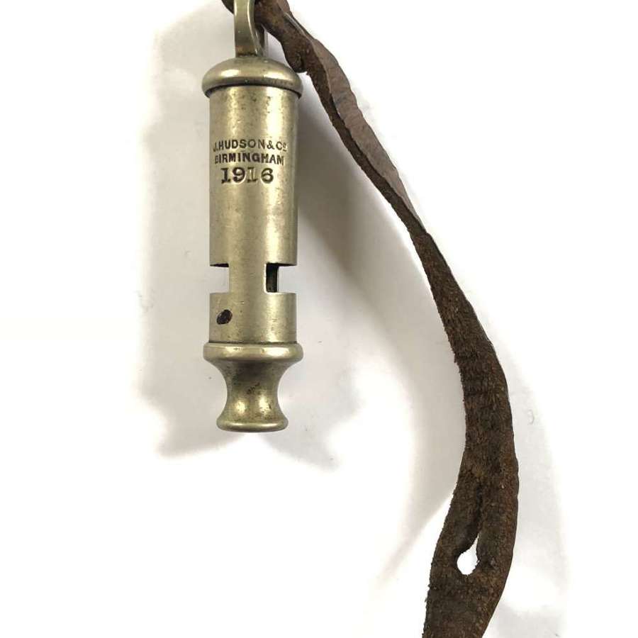 WW1 1916 Battle of the Somme Period Officer’s Trench Whistle By Hudson