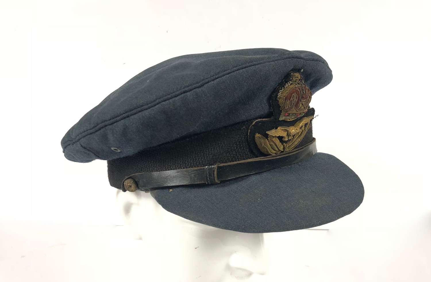WW2 RAF Middle East Theatre Made Officers Cap.