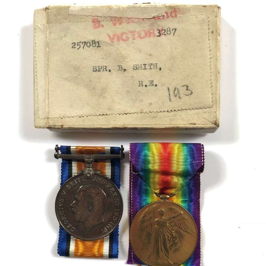 WW1 Royal Engineers Pair of Medals.