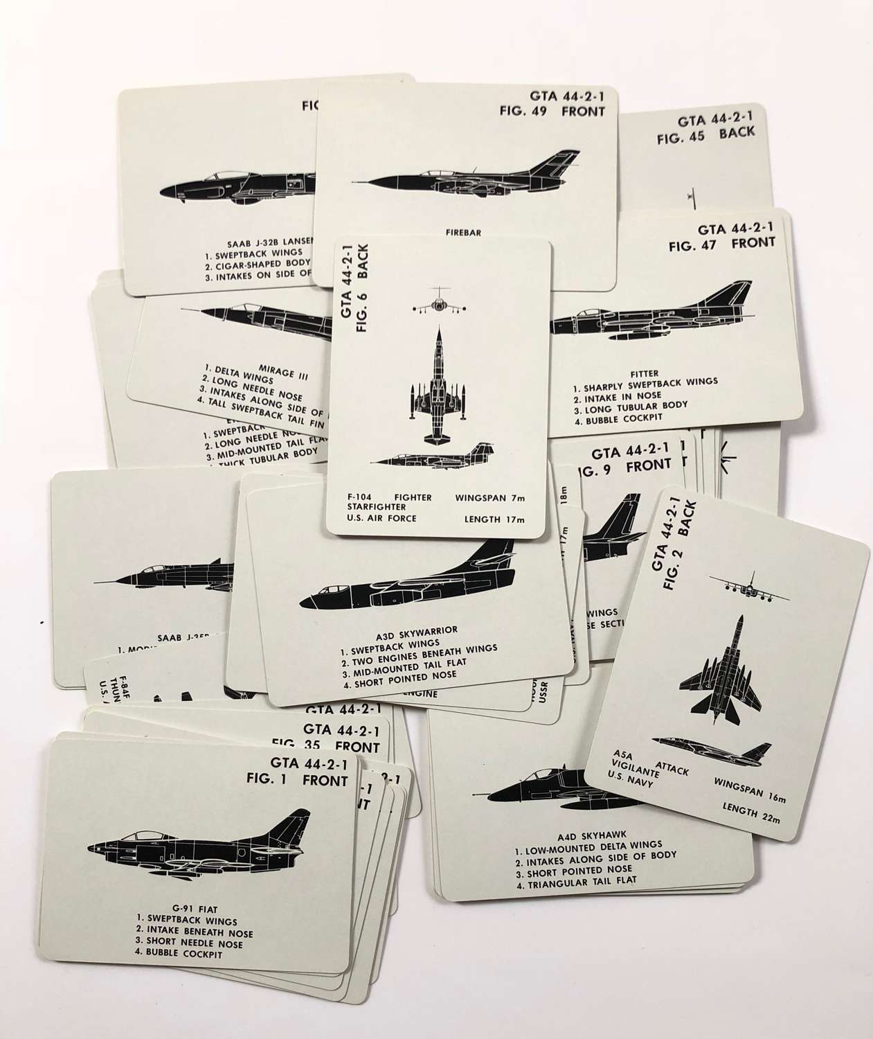 US Army Cold War Period Aircraft Recognition Cards NATO Aircraft.