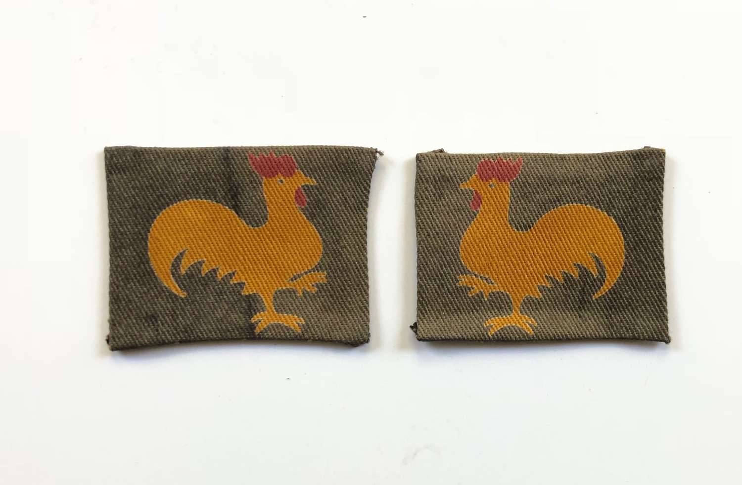 British Army 40th Division Korean War Printed Formation Badges.