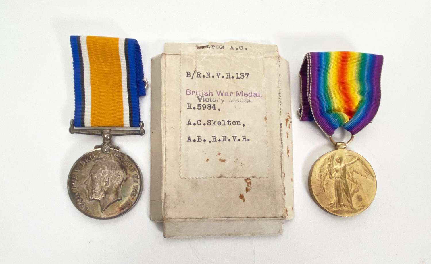 WW1 Royal Naval Division Hawke Battalion Medals.
