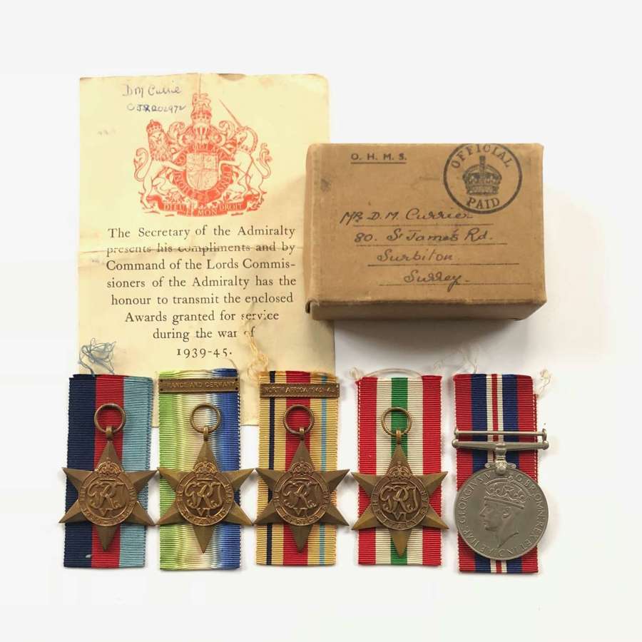 WW2 Royal Navy Admiralty Medal Group.