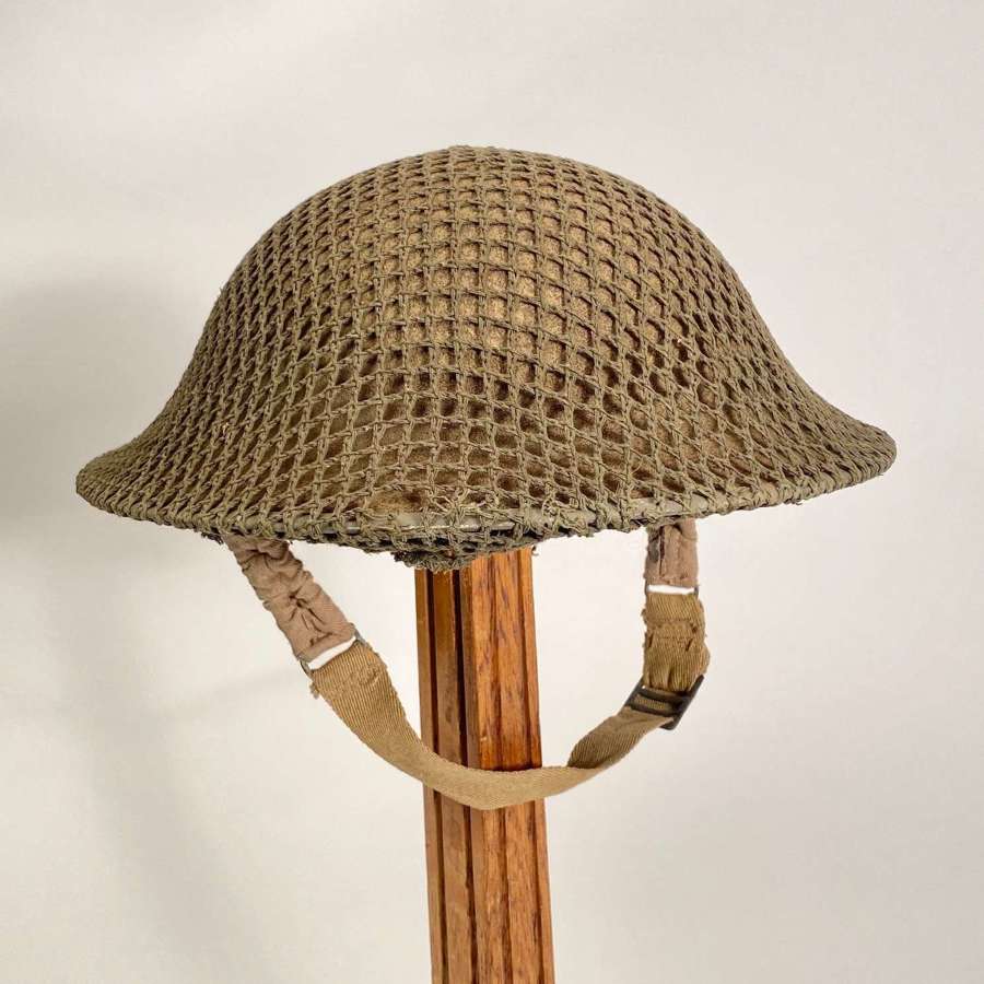 WW2 1942 British Army Steel Helmet & Original net Cover.