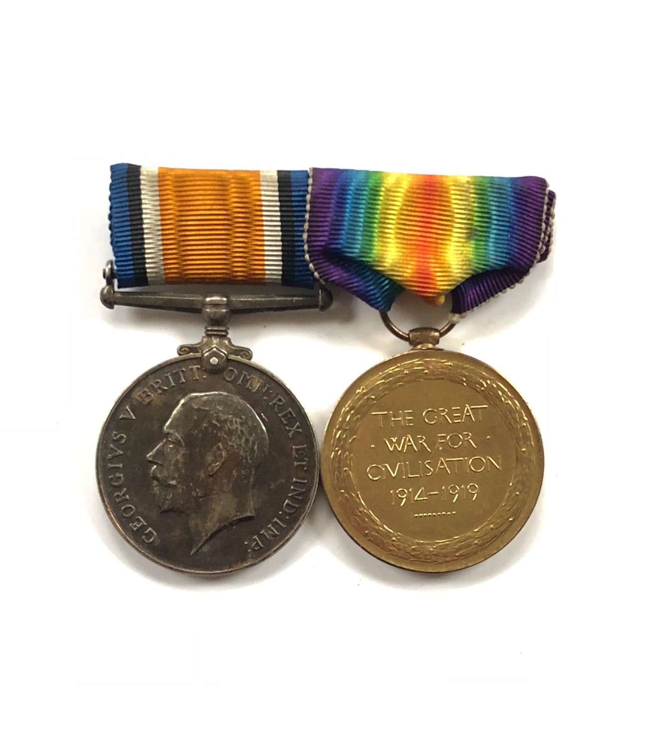 WW1 Yorkshire Regiment Pair of Medals.