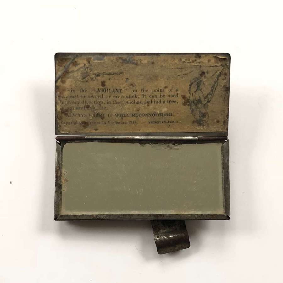 WW1 British Bayonet Trench Mirror Original Label.