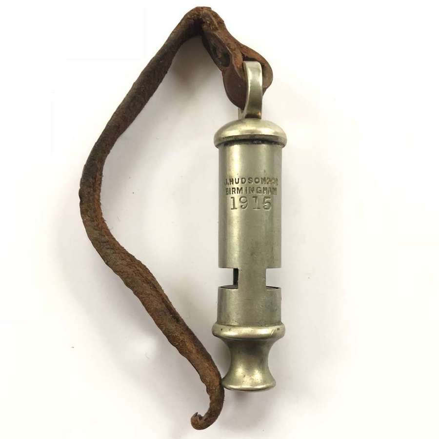 WW1 1916 Officer’s Trench Whistle & Strap.