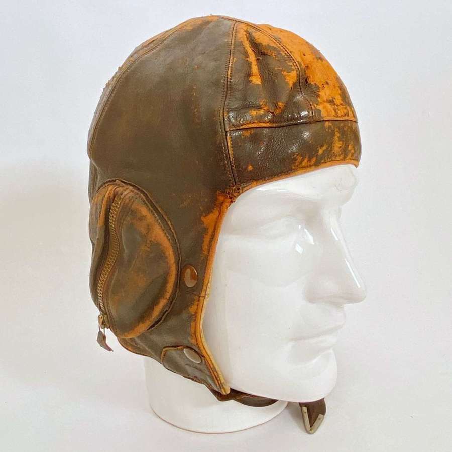 WW2 RAF Attributed B Type Flying Helmet. With History