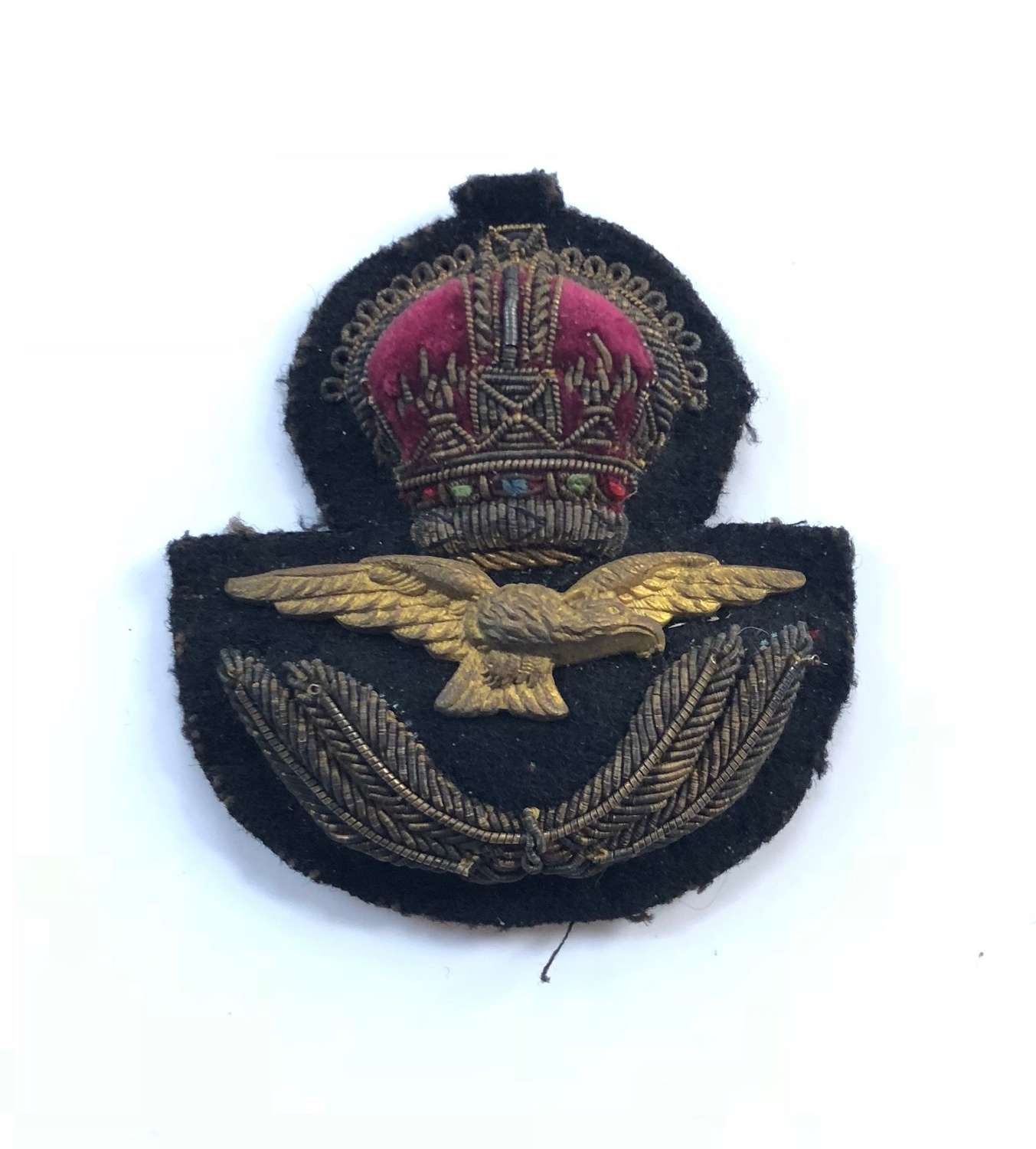 WW2  RAF Officer’s Bullion Cap Badge.
