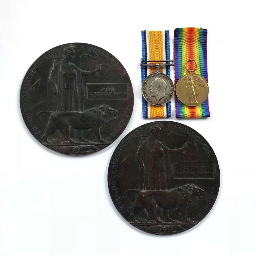 WW1 Liverpool Regt & RFA Brothers Casualty Medals.