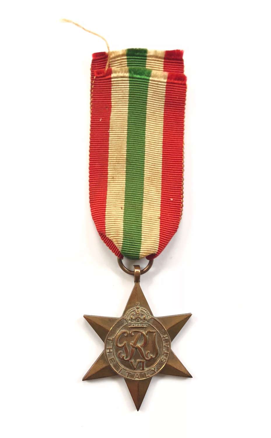 WW2 Italy Star Medal Retaining original Period Ribbon.