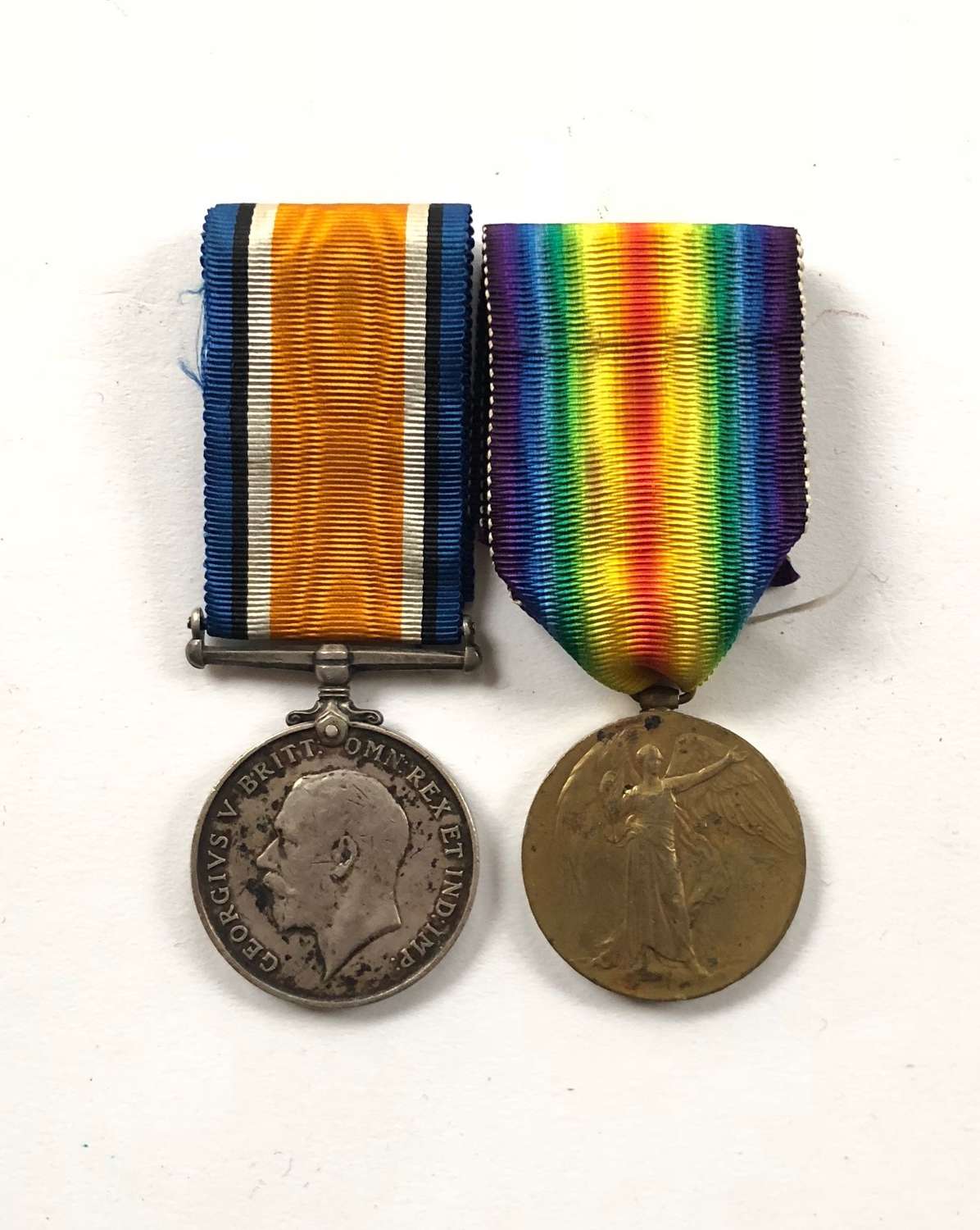 WW1 Northumberland Fusiliers POW Pair of Medals.