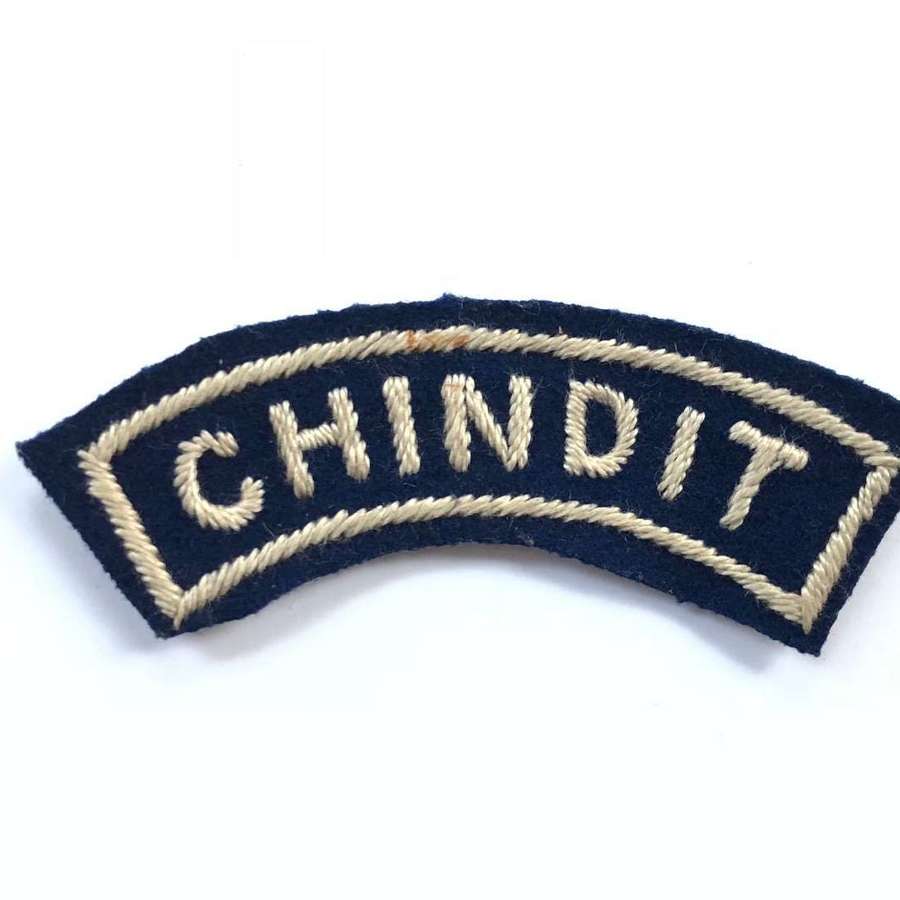 WW2 Special Forces Far East Chindit Shoulder Title Badge.