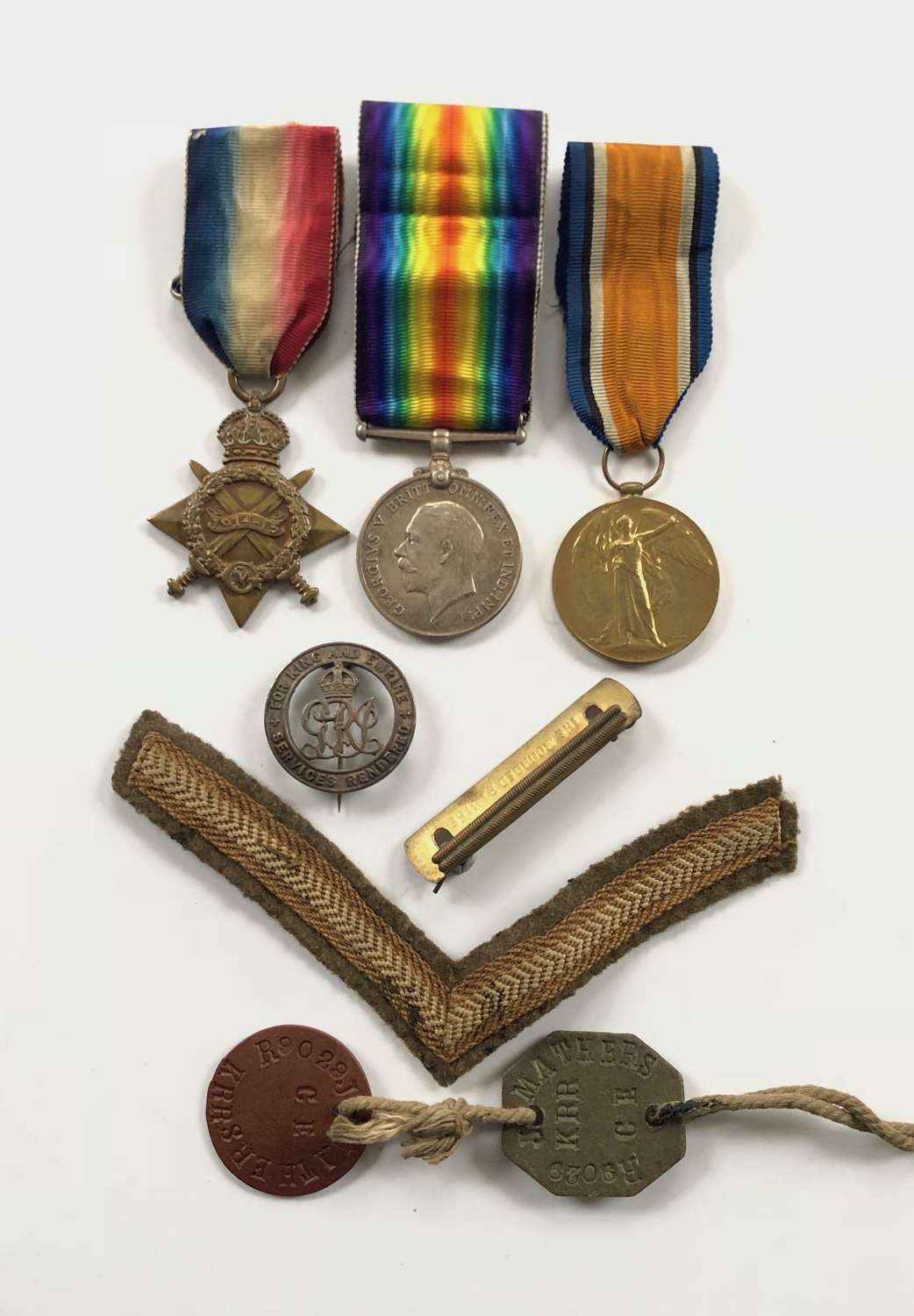 WW1 King’s Royal Rifle Corps Medals & Badges