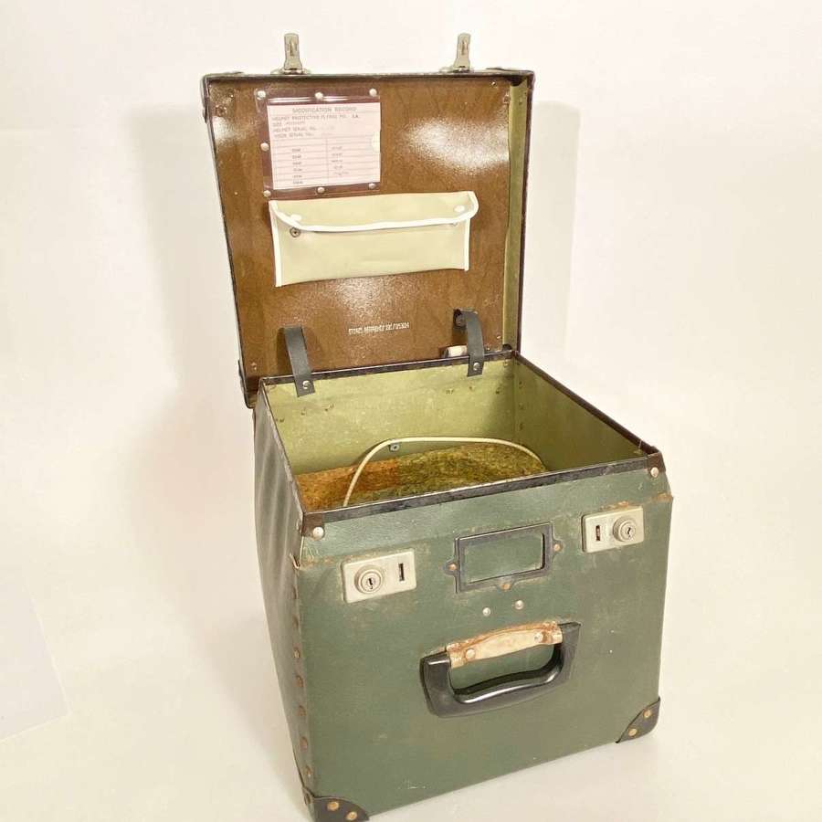 RAF Cold War Period MK2A Aircrew Bone Dome Storage Box.