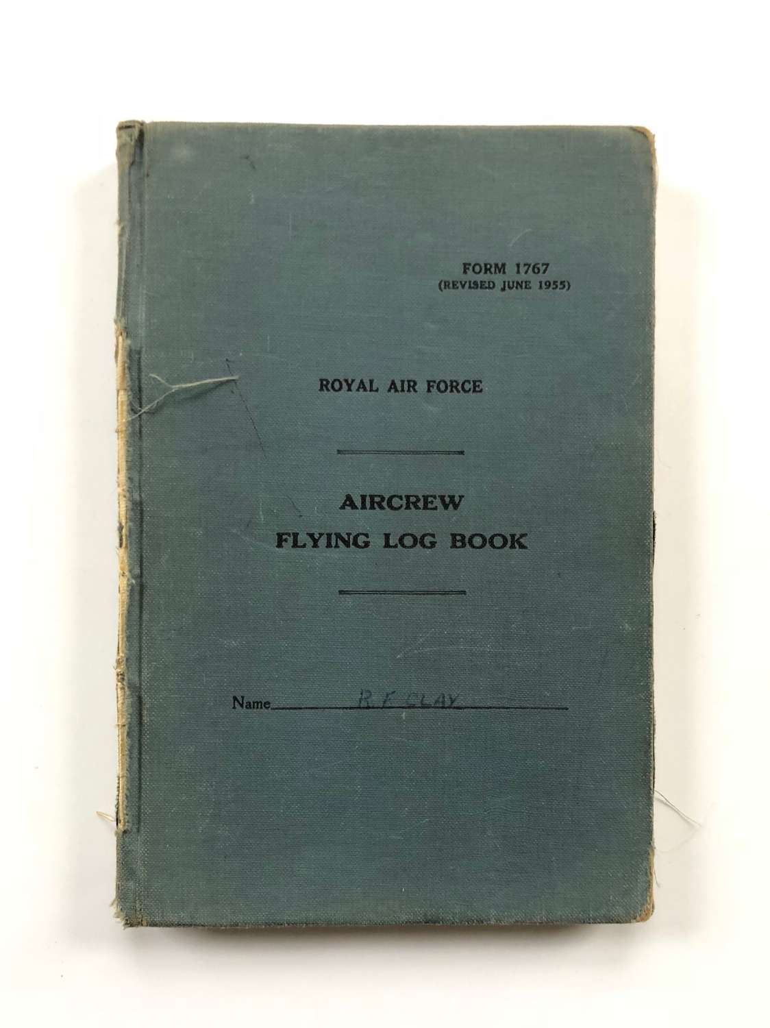 RAF Cold War Air Quartermaster Flying Log Book.