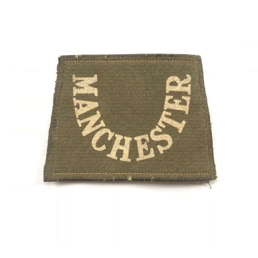 WW1 Manchester Regiment Printed Slip on Title.