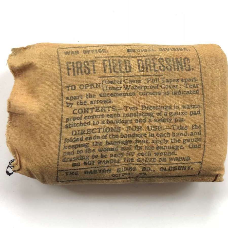 WW1 1914 BEF Soldier’s First Field Medical Dressing.