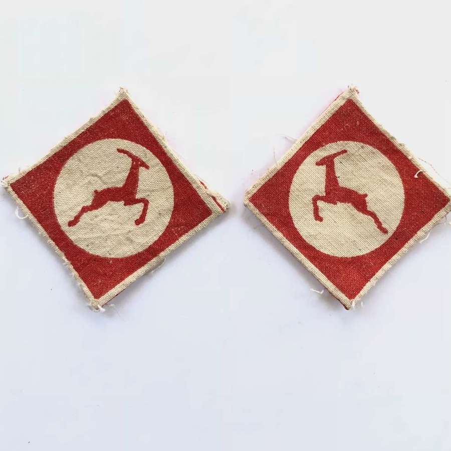 British 13 Corps Pair of Formation Badges.
