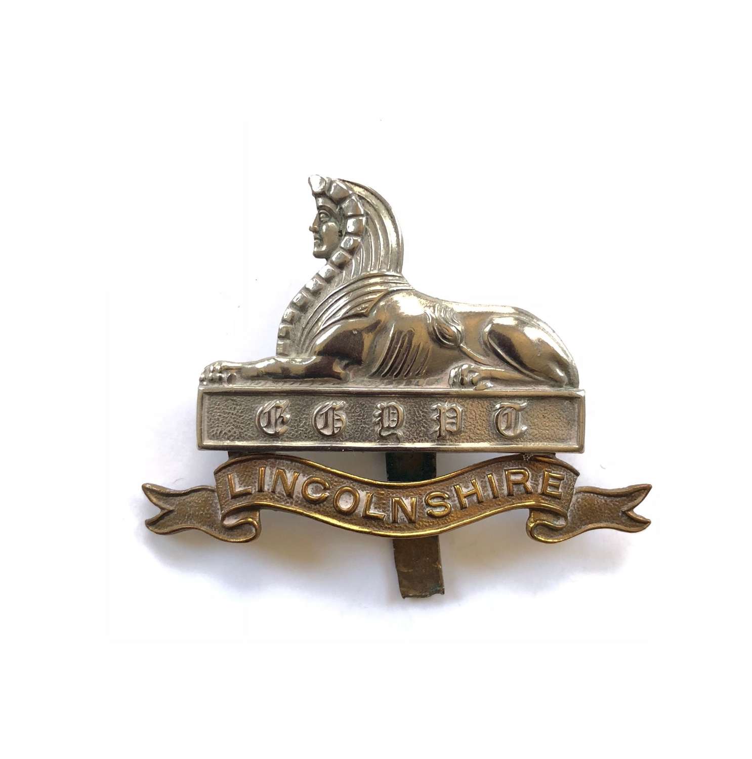 WW1 / WW2 Pattern Lincolnshire Regiment Original Cap Badge