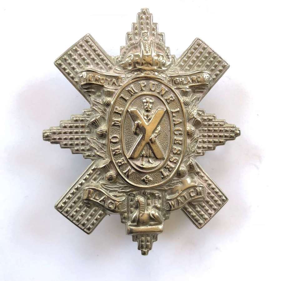 WW1 / WW2 Pattern Black Watch Original Cap Badge