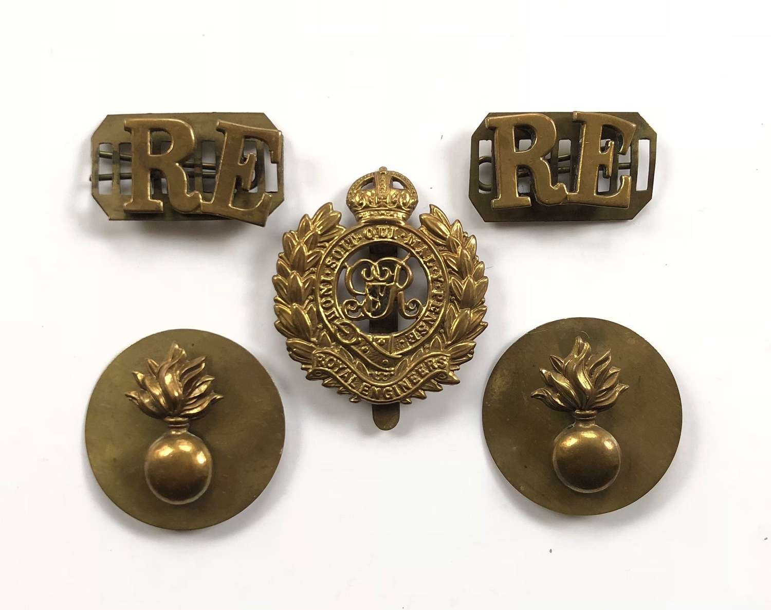 WW1 Royal Engineers Uniform Badges.