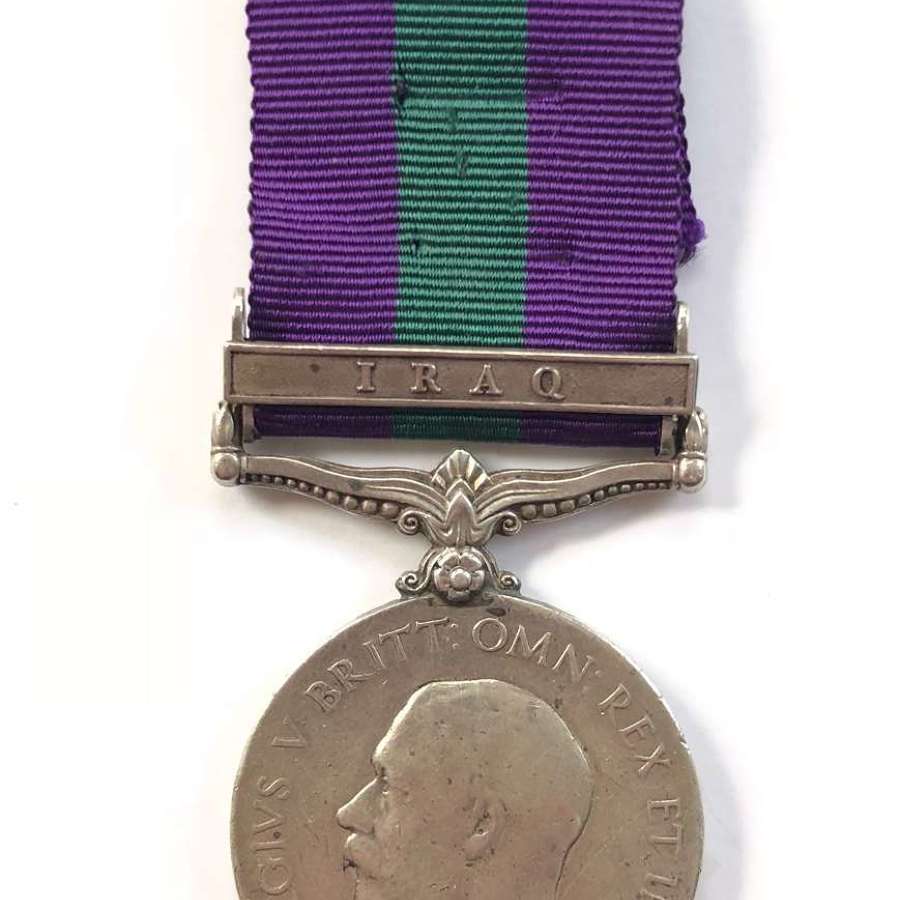 Manchester Regiment General Service Medal Clasp Iraq