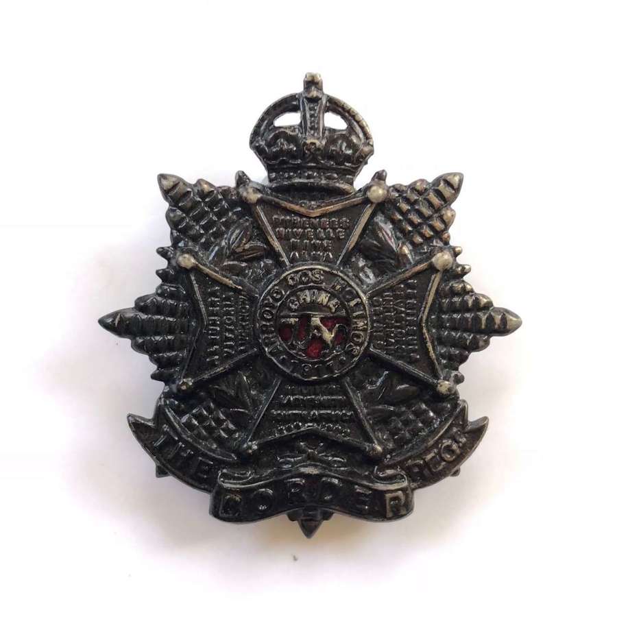 Border Regiment Blackened Cap Badge.