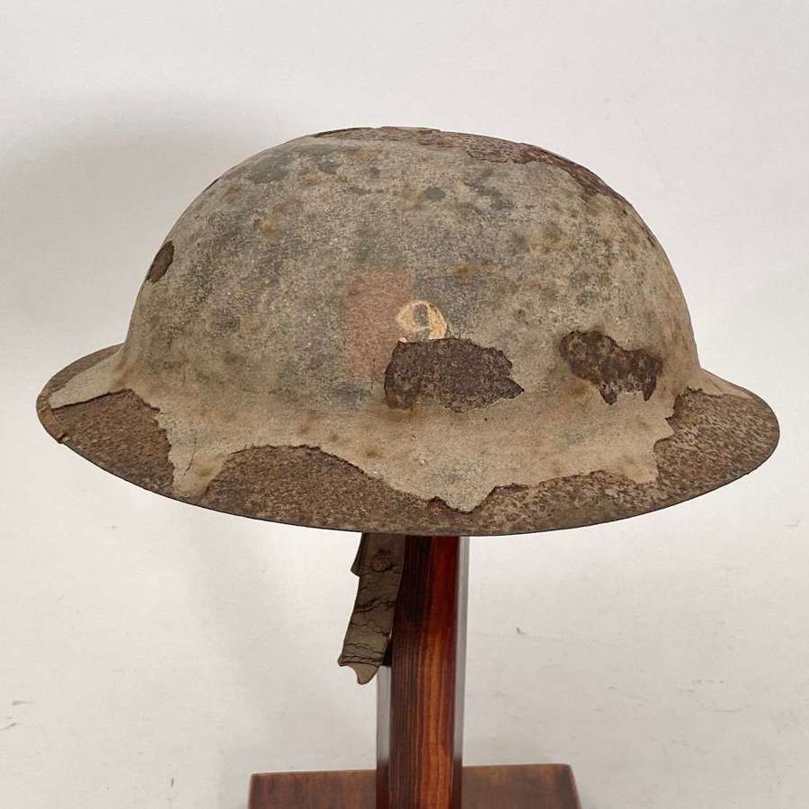 WW1 9th Royal Artillery Unit Marked Brodie “Been There” Steel Helmet.