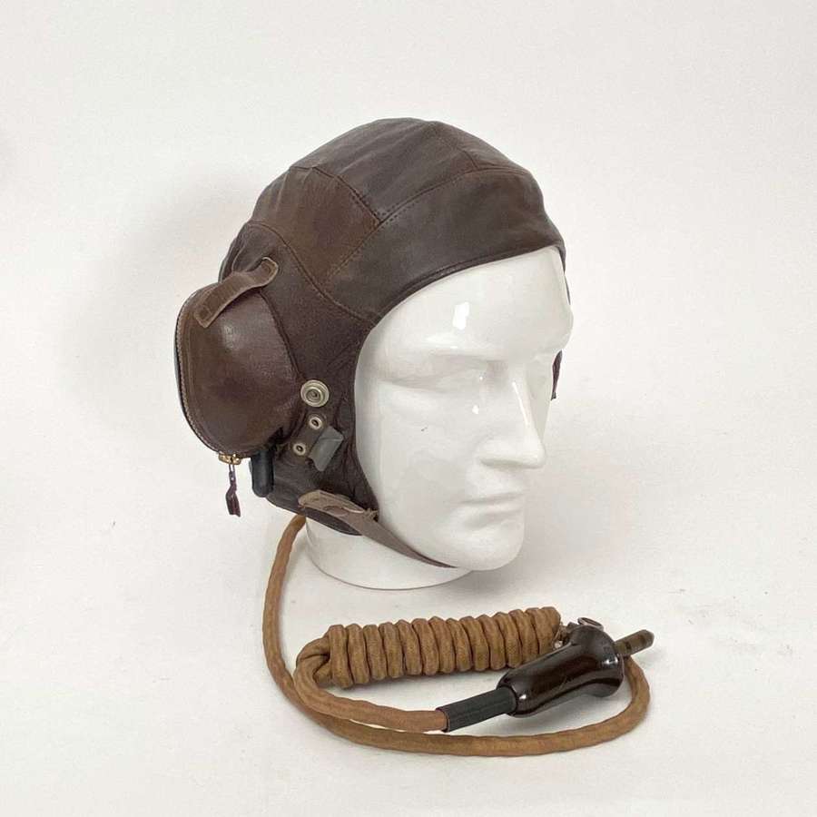 WW2 Fleet Air Arm Pilot Aircrew Flying Helmet.