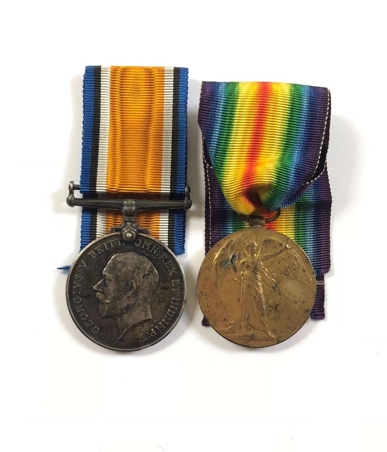 WW1 19th Manchester (4th City Pals) Regiment Medal Pair.