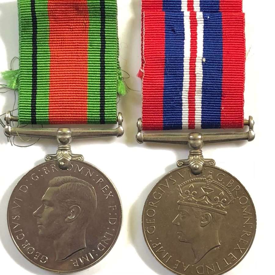 WW2 Defence Medal & War Medal Pair.