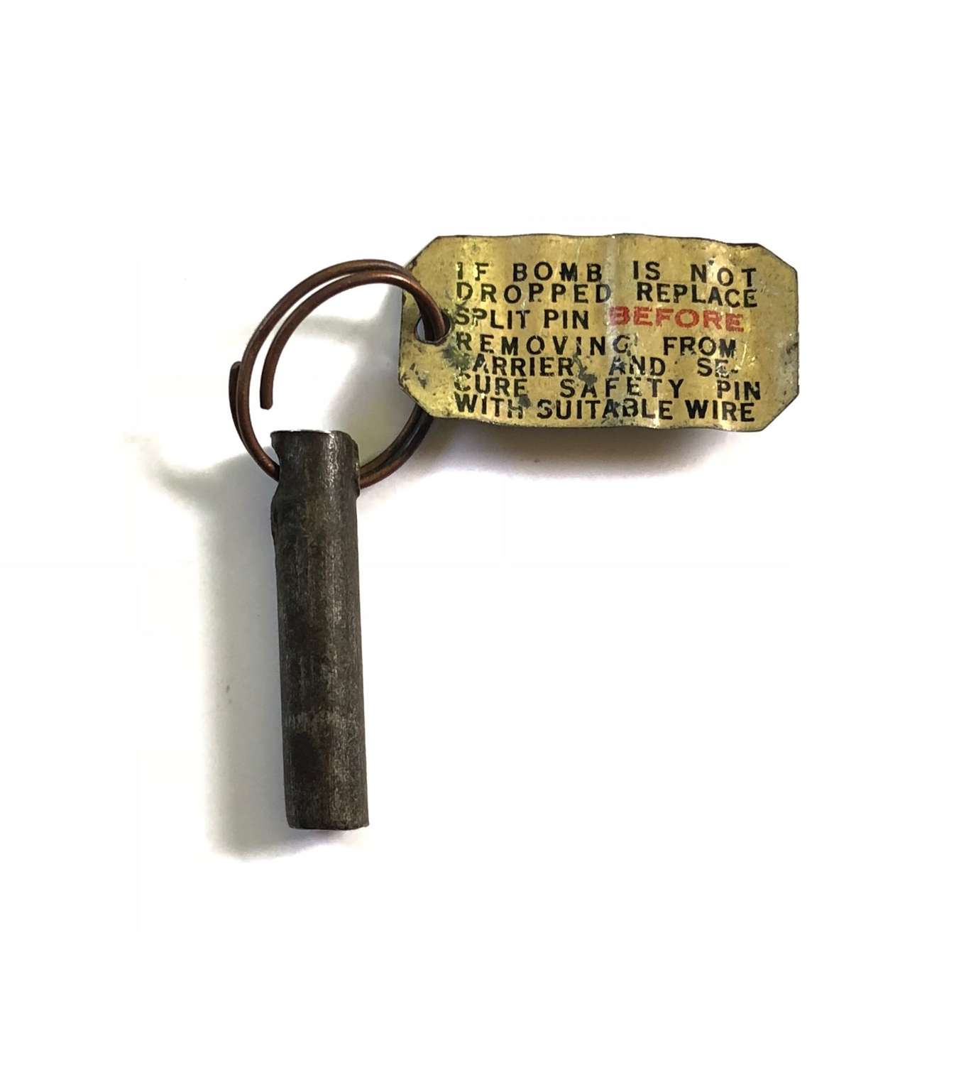 WW2 RAF Bomb Split Pin Key.