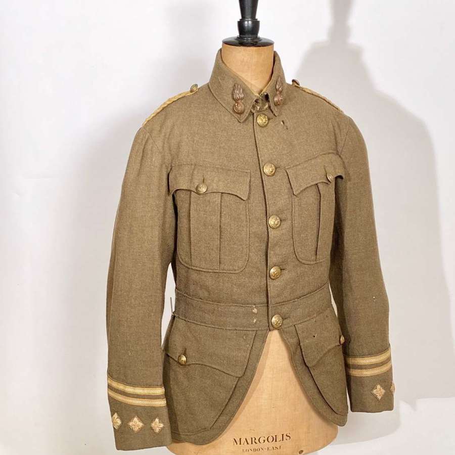 WW1 Royal Scots Fusiliers Officer’s 1902 Cuff Rank Doublet Tunic