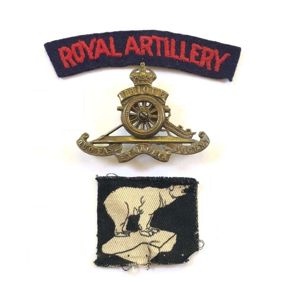 WW2 49th Div Royal Artillery Badges.