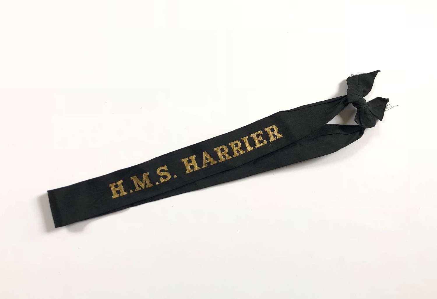 HMS Harrier Ratings Cap Tally Badge