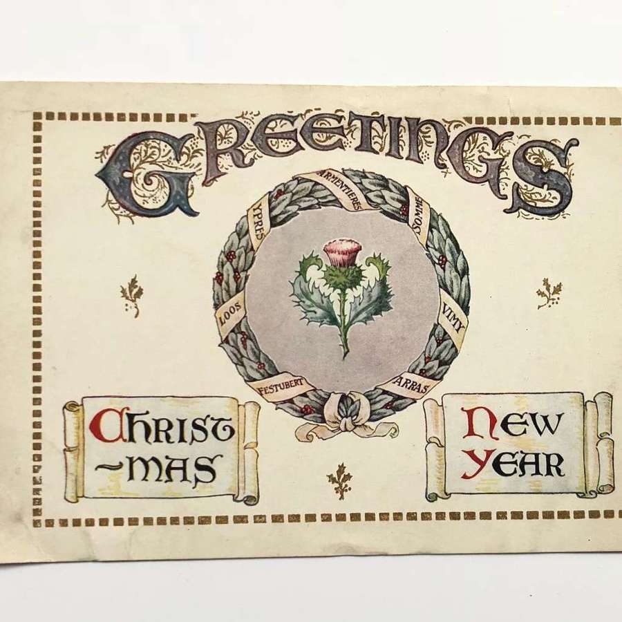 WW1 Scottish 1917/18 Christmas Card.