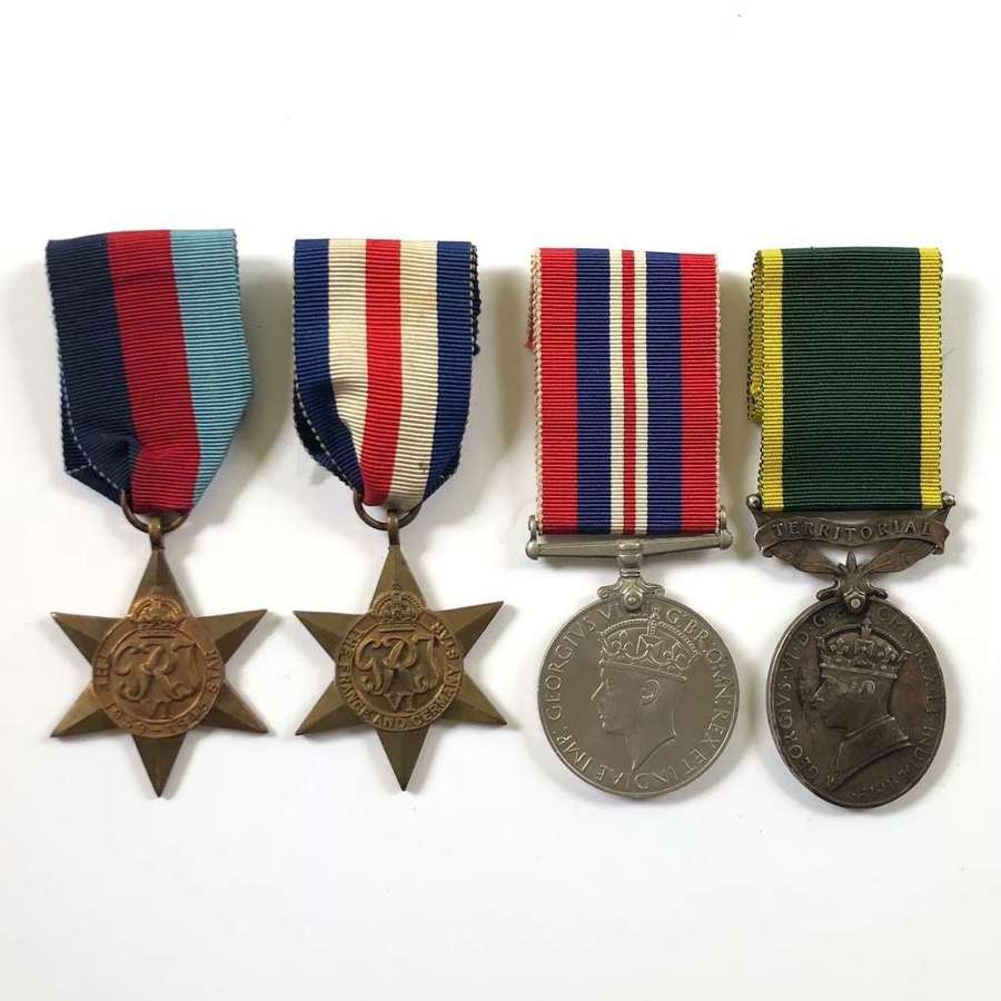 WW2 Wiltshire Regiment Territorial Efficiency Medal Group of Four.