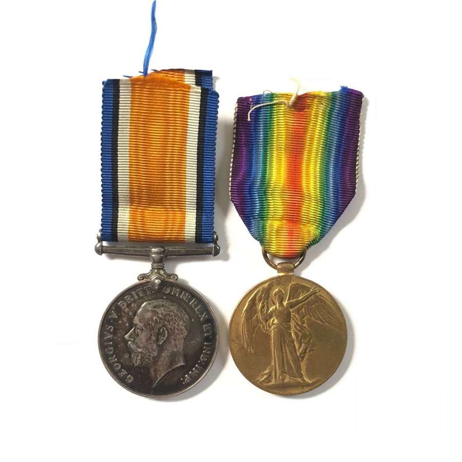 WW1 2nd Bn Scottish Rifles Cameronians Pair Medals.