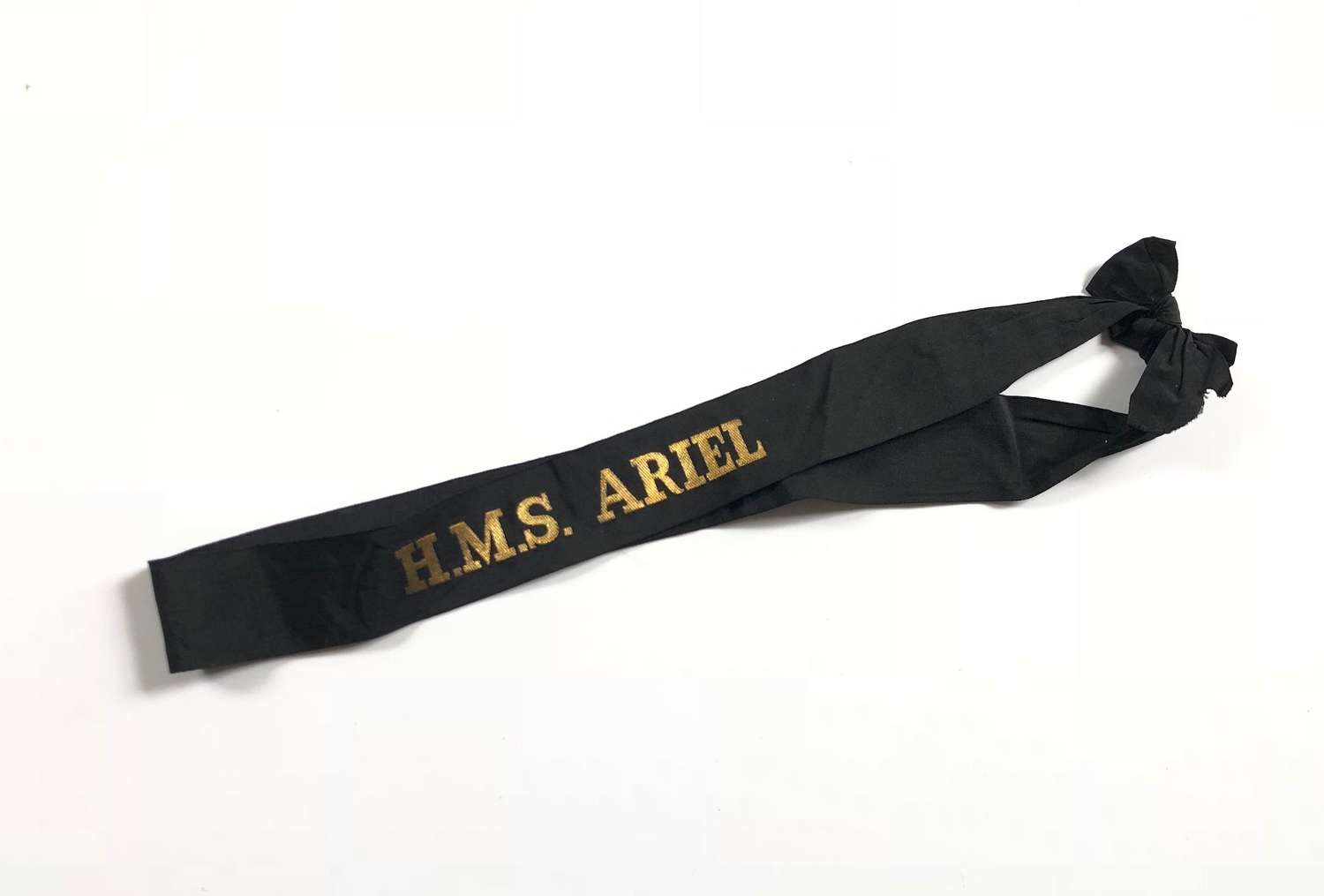 HMS Ariel Ratings Cap Tally Badge