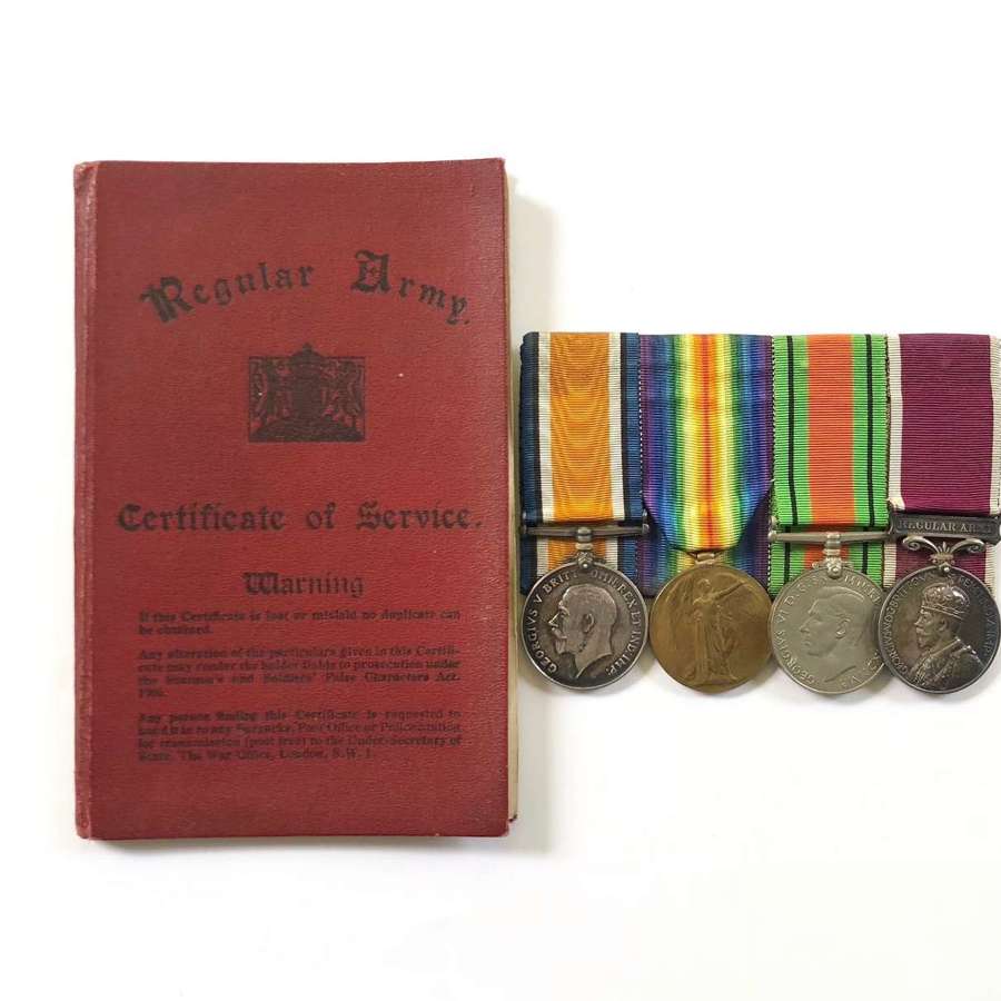 WW1 2nd Life Guards Long service Group of Four Medals.