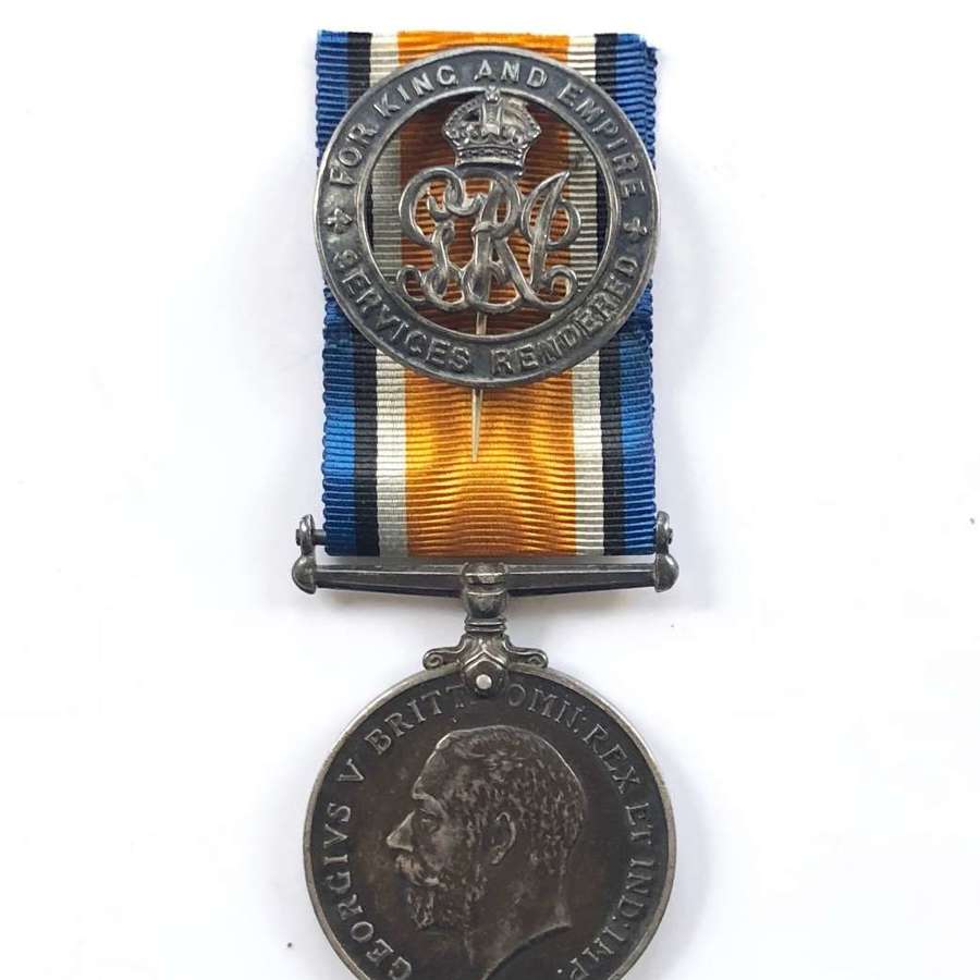 WW1 Rifle Brigade Medal and Silver War Badge.