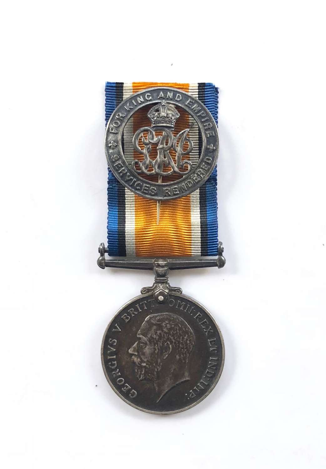 WW1 Rifle Brigade Medal and Silver War Badge.