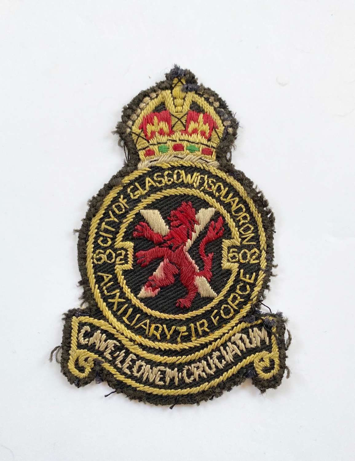 RAF 502 City of Glasgow Squadron Flying Suit Badge.