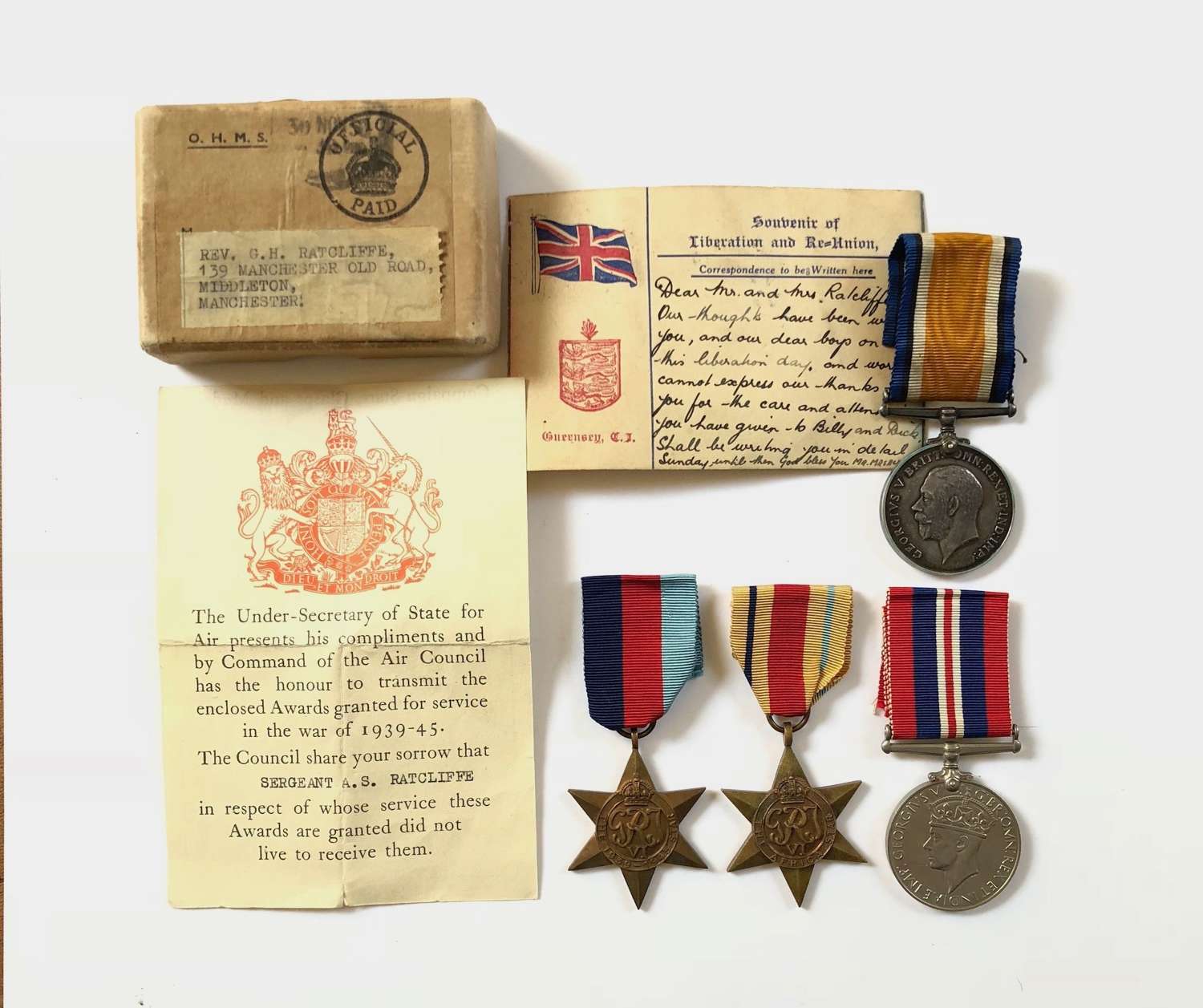 WW2 RAF Aircrew Casualty Family Group of Medals.