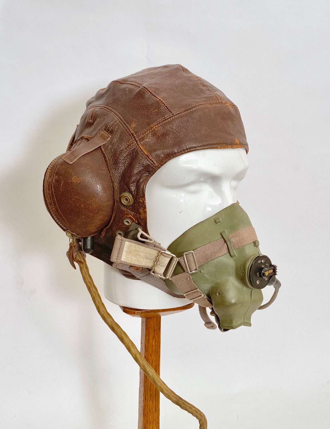 WW2 Pattern Fleet Air Arm Pilot Aircrew Flying Helmet.