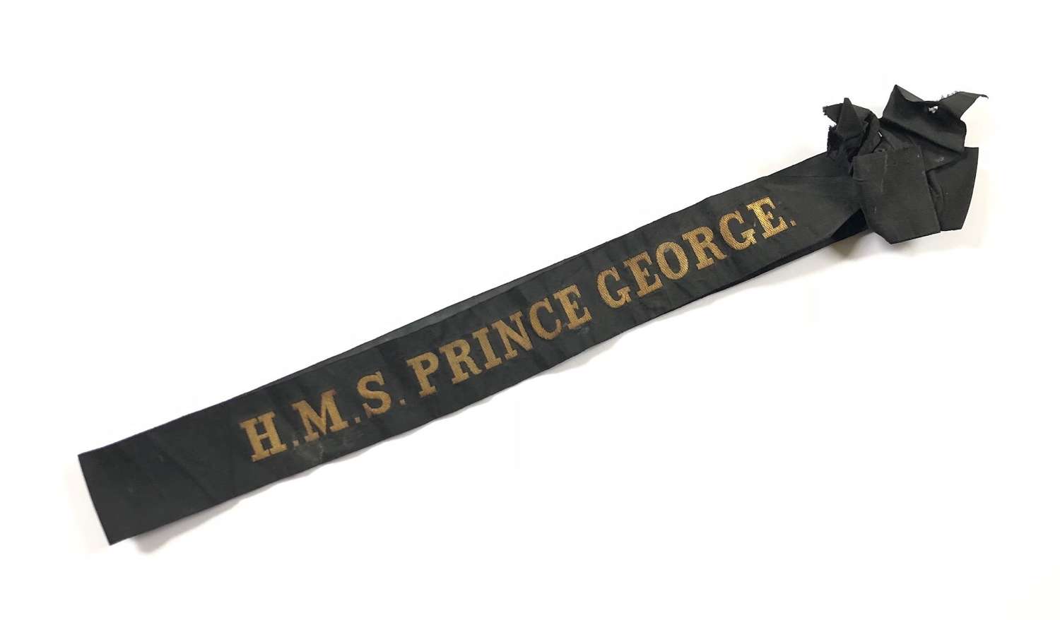 WW1 HMS Prince George Royal Navy Ratings Cap Tally.
